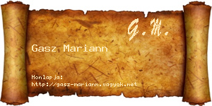 Gasz Mariann névjegykártya